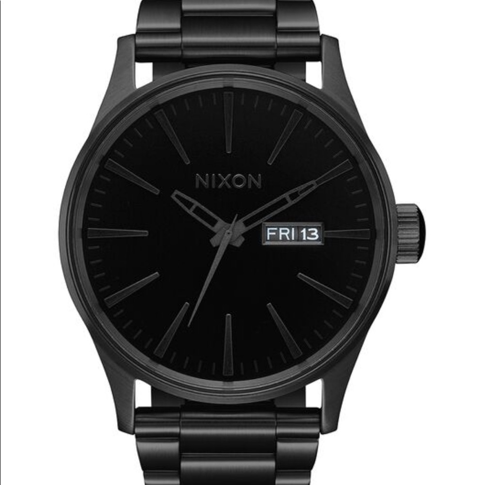 Nixon sentry stainless steal matte black watch
